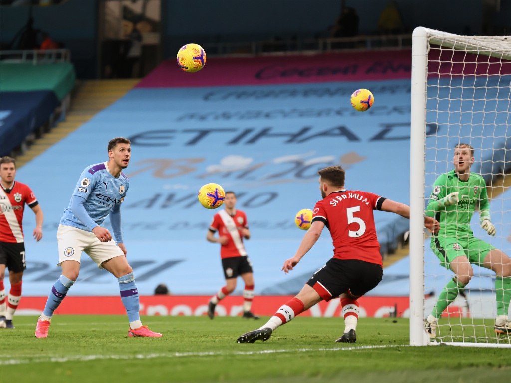 南安普顿顽强逼平曼城：射门2-26，射正0-5，控球率28%-72%