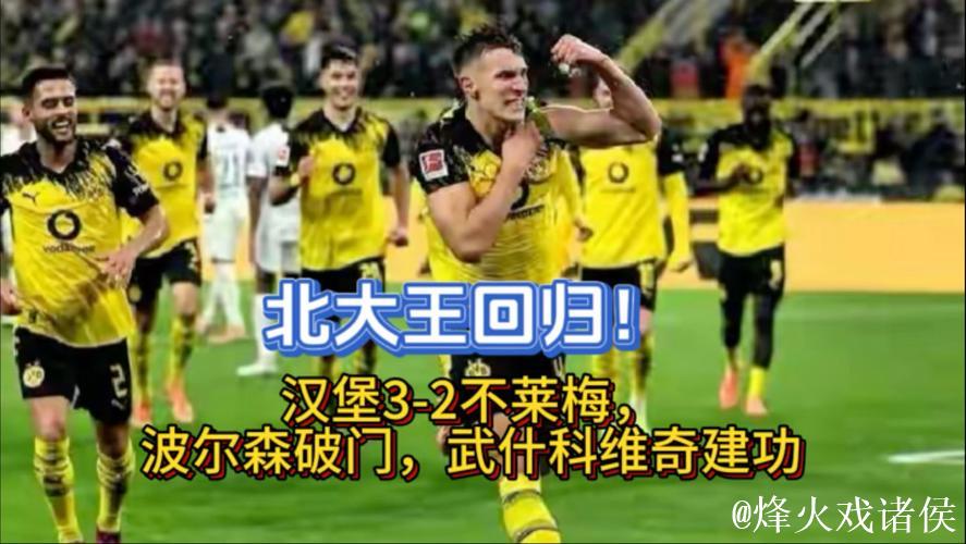 波尔森与卢卡-武什科维携手助汉堡3-2逆袭不莱梅